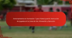 Entrenamiento en Formación T para Fútbol Juvenil: Instrucción de Jugadas en la Línea de Gol, Alineación y Ejecución